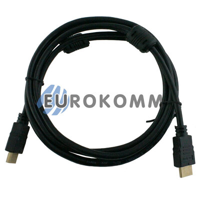 Кабель (шнур) HDMI - HDMI (v1.4, з фільтрами, чорний, 2м)