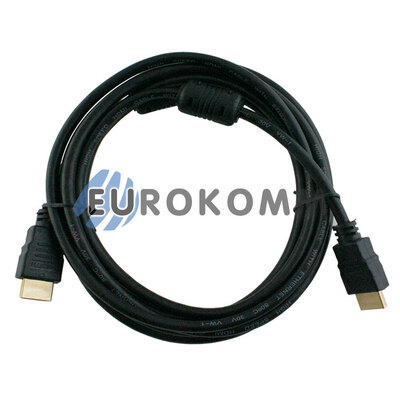 Кабель (шнур) HDMI - HDMI (v1.4, з фільтрами, чорний, 3м)