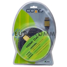 Кабель (шнур) HDMI-HDMI (v1.3b, блістер, gold, чорний, 7м)
