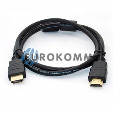 Кабель (шнур) HDMI - HDMI (v1.4, з фільтрами, чорний, 1м)
