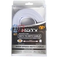 Кабель (шнур) HDMI - HDMI (v1.4, плоский, блістер, білий, 5м)