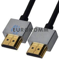 Кабель (шнур) HDMI - HDMI (v1.4, Ultra Slim, чорний, 2м)