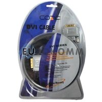Кабель (шнур) DVI-D - DVI-D (с фильтром, Dual Link, gold, блистере, черный, 5м)