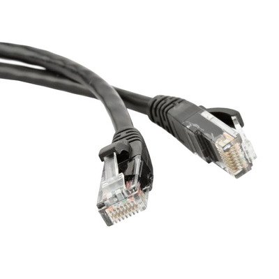 Патч-корд RJ-45 (8p8c) UTP (Cat.5e, черный, 1м)