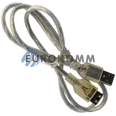 Подовжувач USB (штекер A – гніздо А) v2.0, 0.8м, прозорий