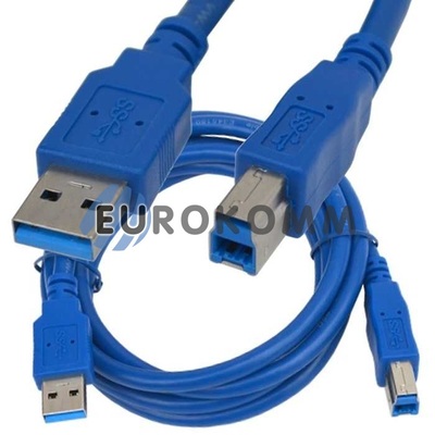 Шнур USB (штекер A – штекер В) v3.0, 1.5м, синій
