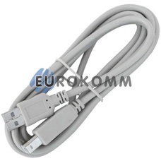 Шнур USB (штекер A – штекер В) v2.0, 1.8м, сірий