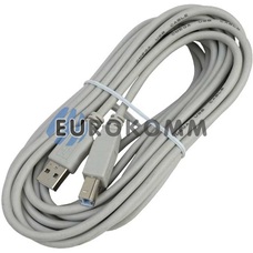 Шнур USB (штекер A – штекер В) v2.0, 5м, сірий