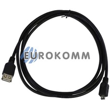 Шнур штекер USB А-штекер mini USB 4pin v2.0, 1.5м, чорний
