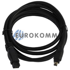 Шнур Firewire IEEE 1394B (штекер 4р-штекер 9р) 1.5м, чорний