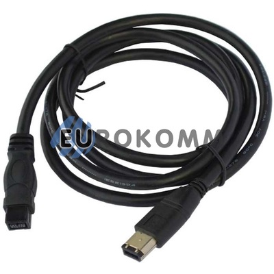 Шнур Firewire IEEE 1394B (штекер 6р - штекер 9р) 1.5м, черный
