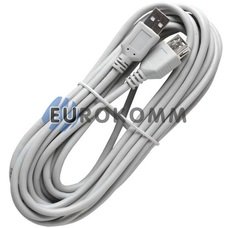 Подовжувач USB (штекер A – гніздо А) v2.0, 5м, сірий