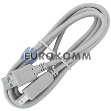 Шнур USB (штекер A – штекер В) v2.0, 1.8м, сірий
