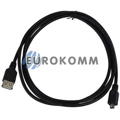 Шнур штекер USB А - штекер mini USB 4pin v2.0, 1.5м, черный