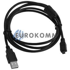 Шнур штекер USB А - штекер mini USB 4pin з фільтром, v2.0, 1.5м, чорний