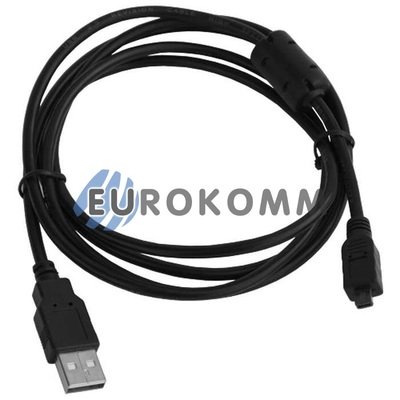 Шнур штекер USB А - штекер mini USB 4pin з фільтром, v2.0, 1.5м, чорний