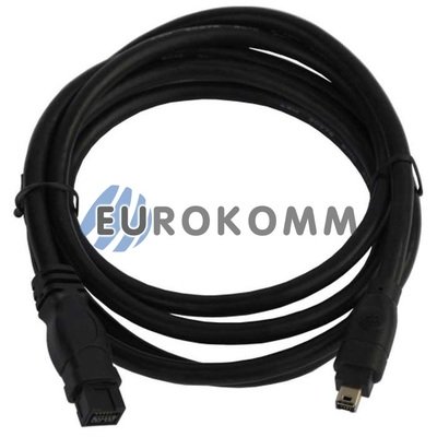 Шнур Firewire IEEE 1394B (штекер 4р - штекер 9р) 1.5м, черный