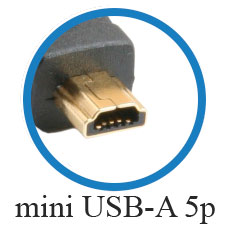 кабель mini USB-A 5p